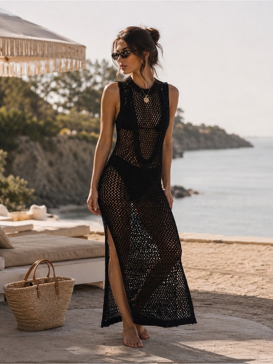 Beach Riot Other - Beach Riot Holly Sheer Open Knit Cover-Up Dress, Size S